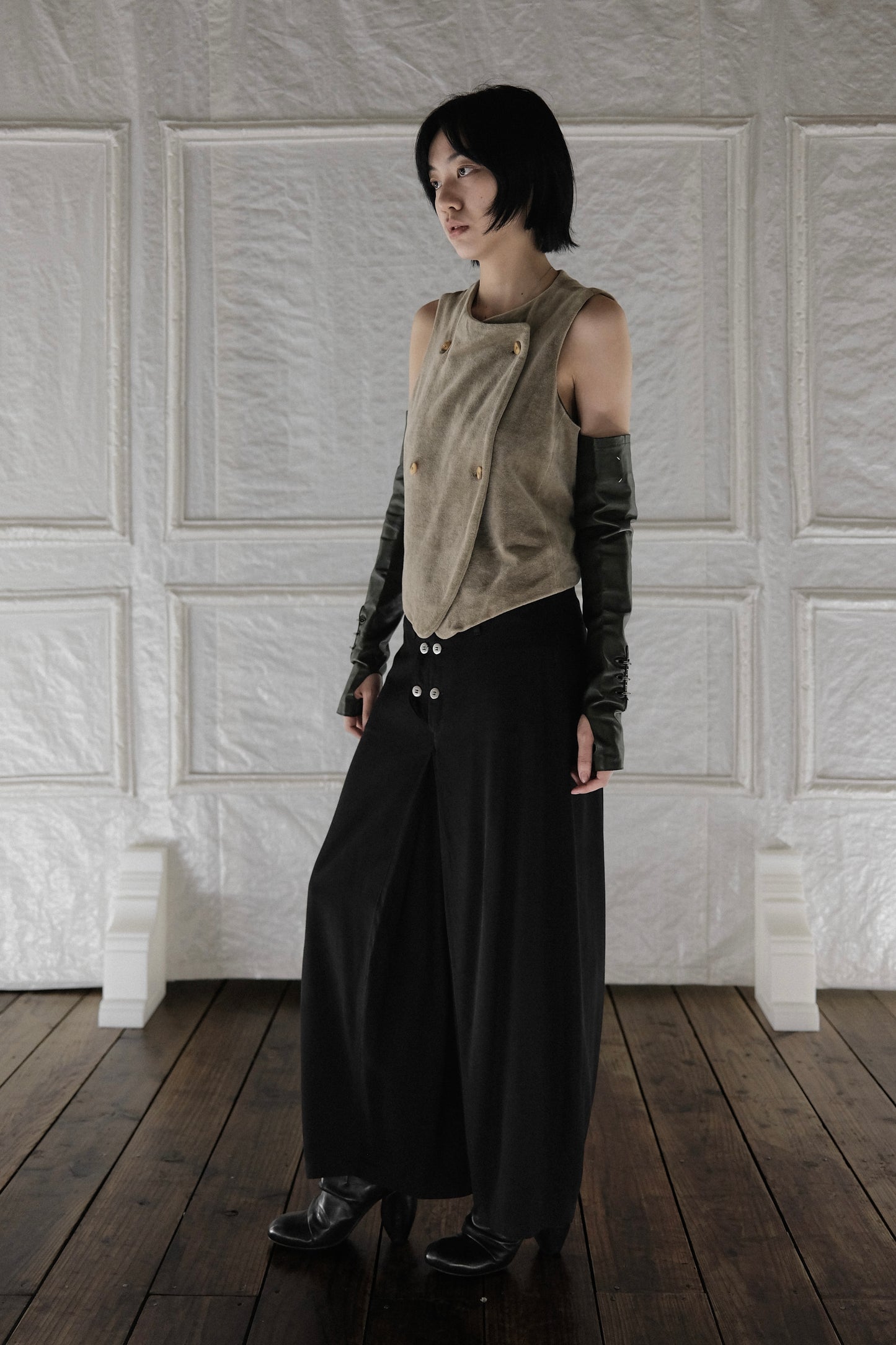 Marithé + François Girbaud 1980s “11342 Super Casual” - Gabardine Double Breasted Balloon Pants