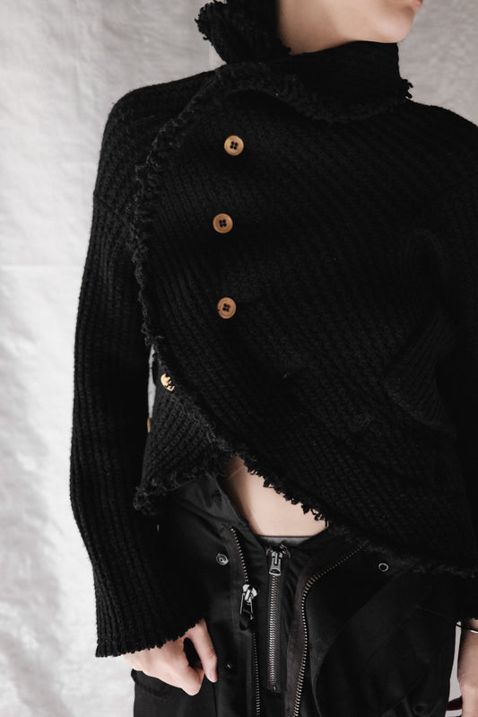 COMME des GARÇONS F/W2002 “Free Knitting” - Twist Wool Cardigan
