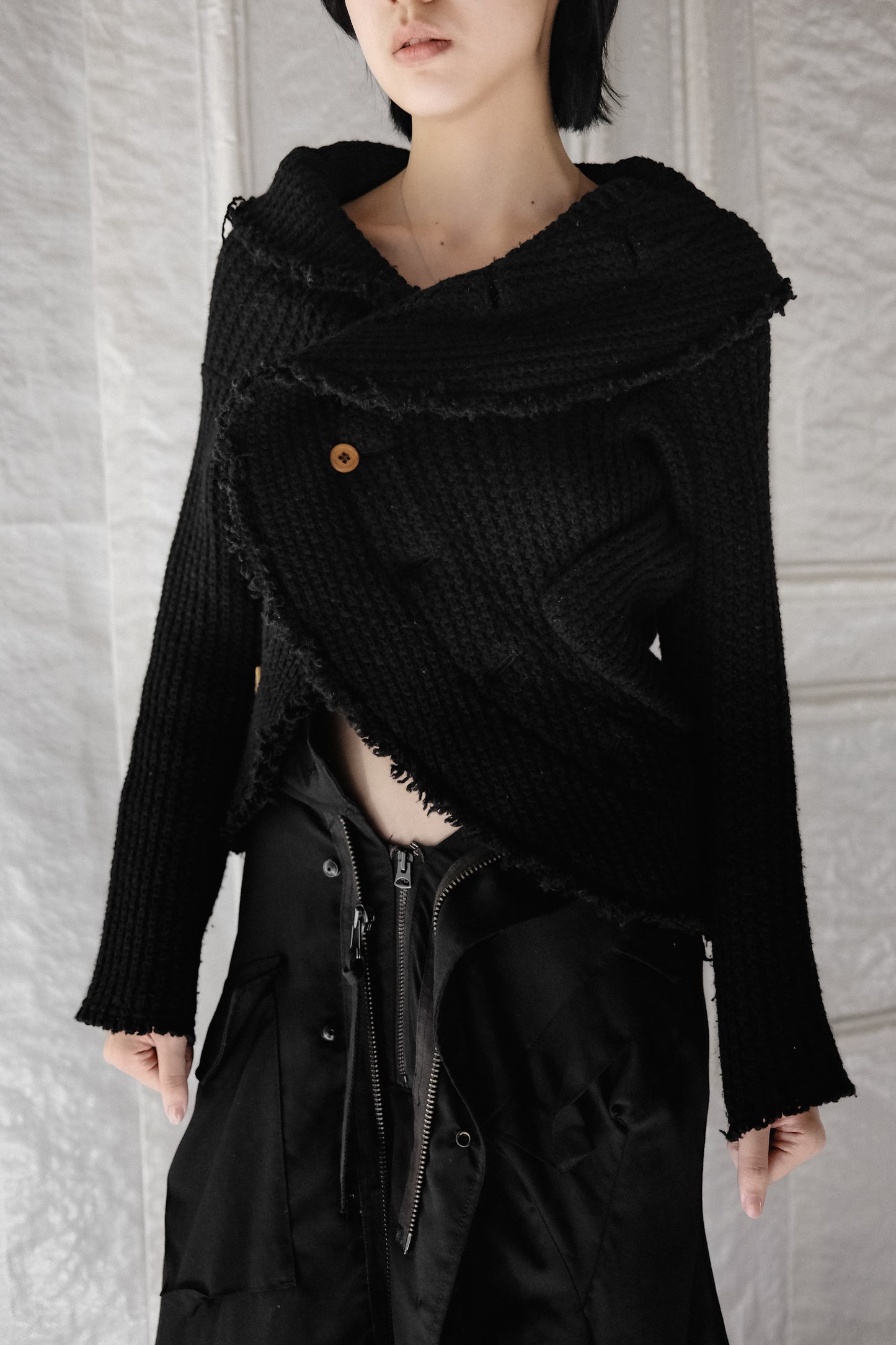 COMME des GARÇONS F/W2002 “Free Knitting” - Twist Wool Cardigan