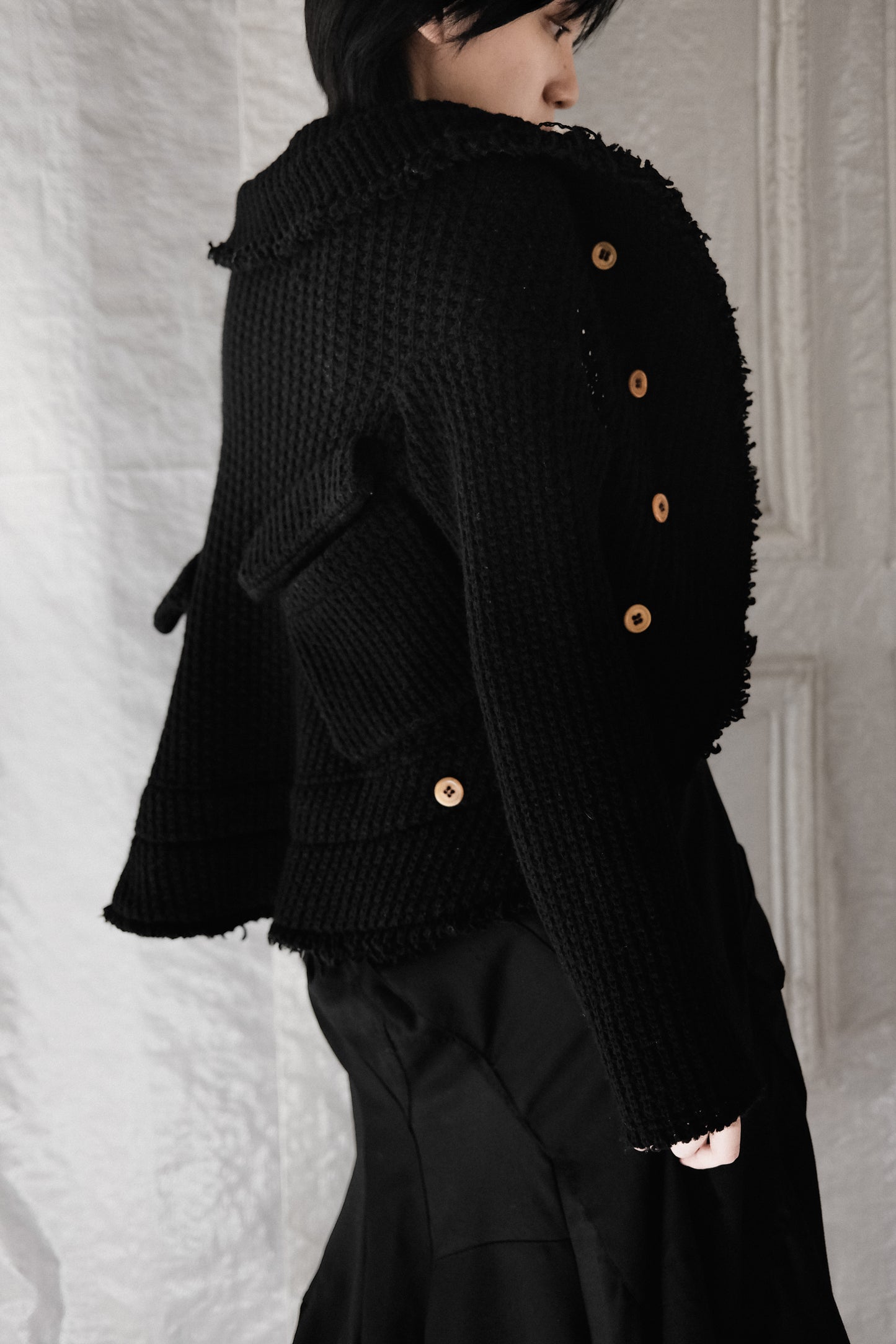 COMME des GARÇONS F/W2002 “Free Knitting” - Twist Wool Cardigan