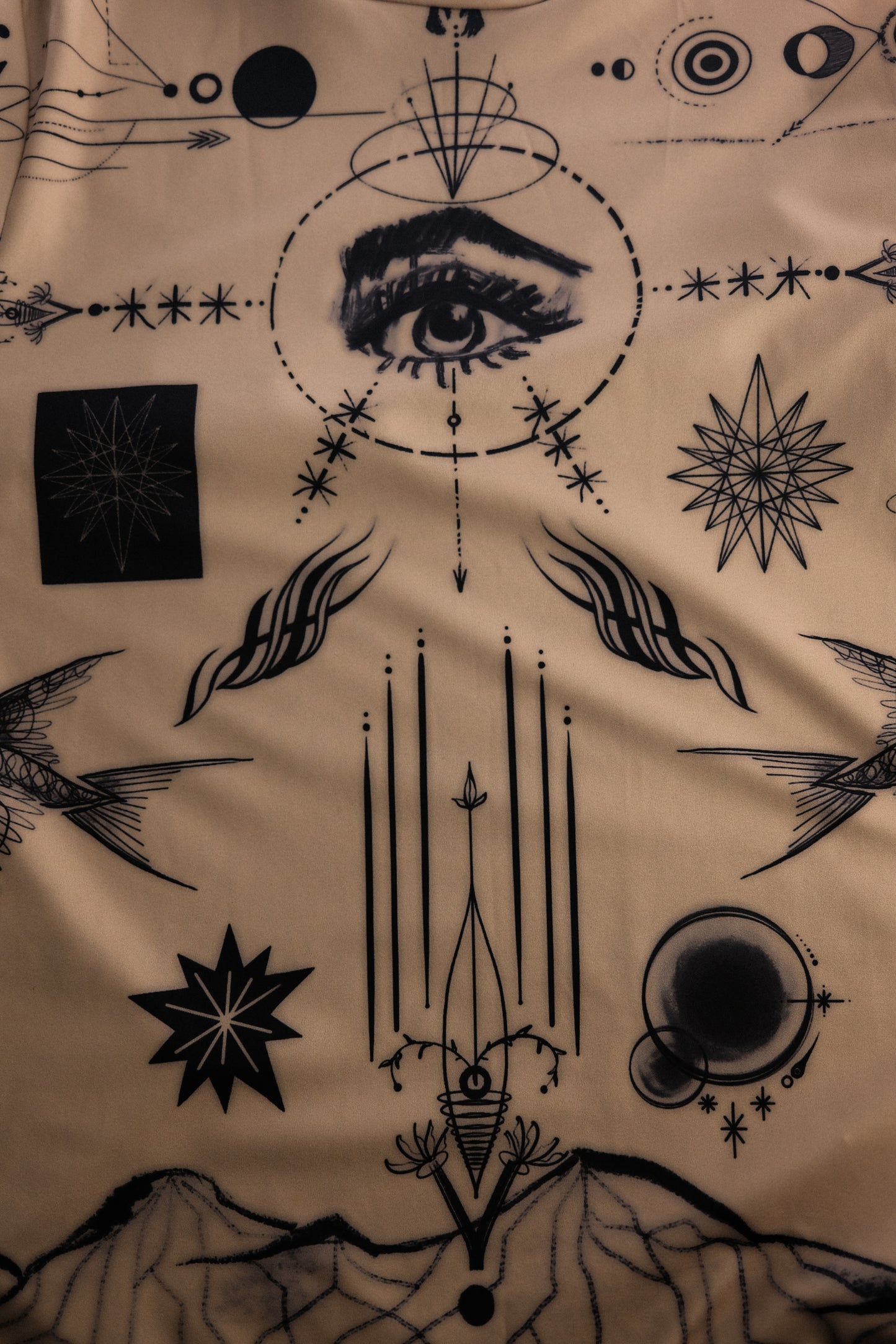 Jean Paul Gaultier x Sacai F/W2021 - Dr. Woo Tattoo Printed Top
