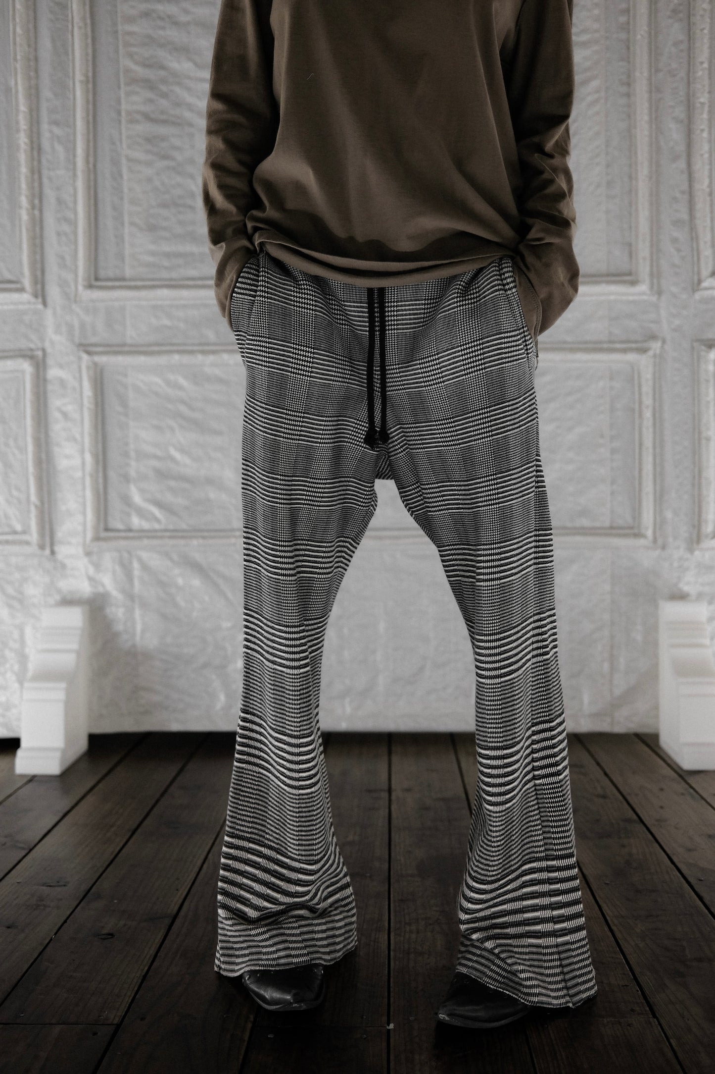 Undercover S/S2004 “Languid” - Check Flared Sweatpant