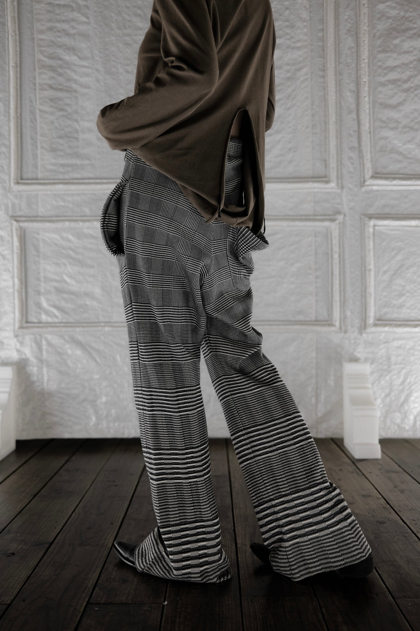 Undercover S/S2004 “Languid” - Check Flared Sweatpant