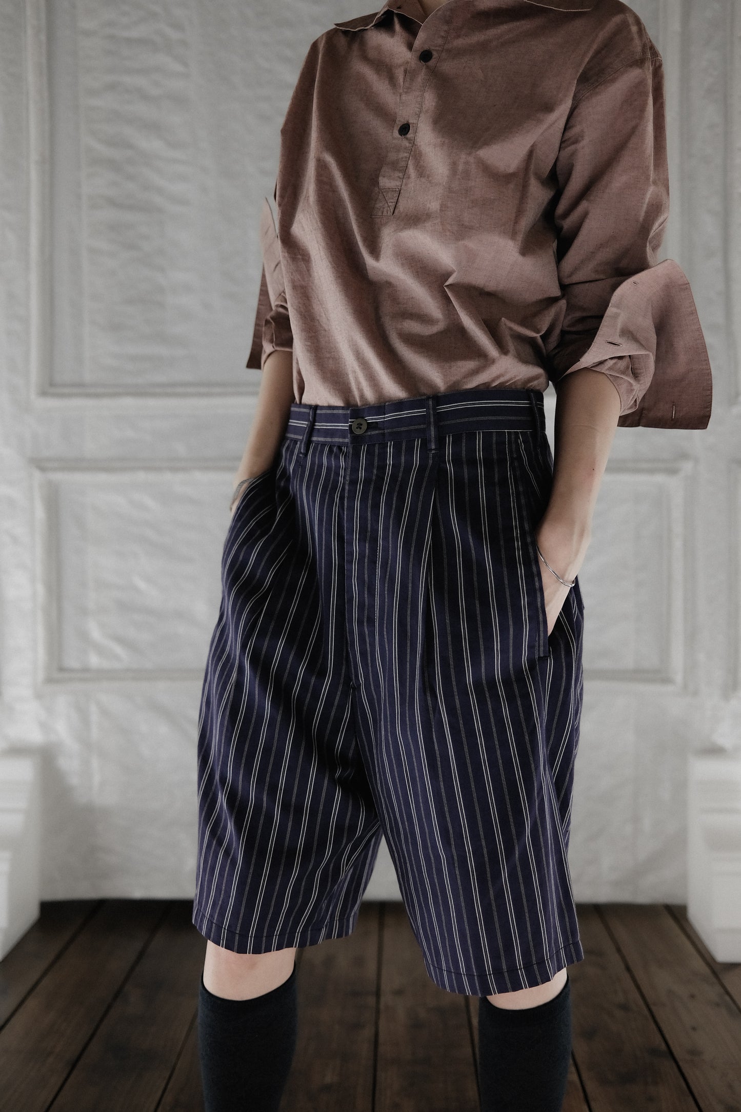 Marithé + François Girbaud for allegri 1984~1987 "MOMENTODUE" - Striped Shorts