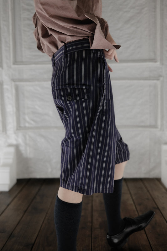 Marithé + François Girbaud for allegri 1984~1987 "MOMENTODUE" - Striped Shorts