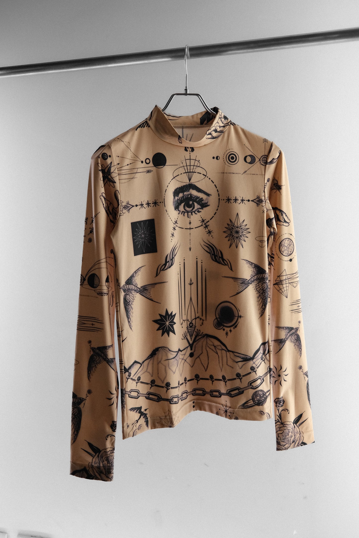 Jean Paul Gaultier x Sacai F/W2021 - Dr. Woo Tattoo Printed Top