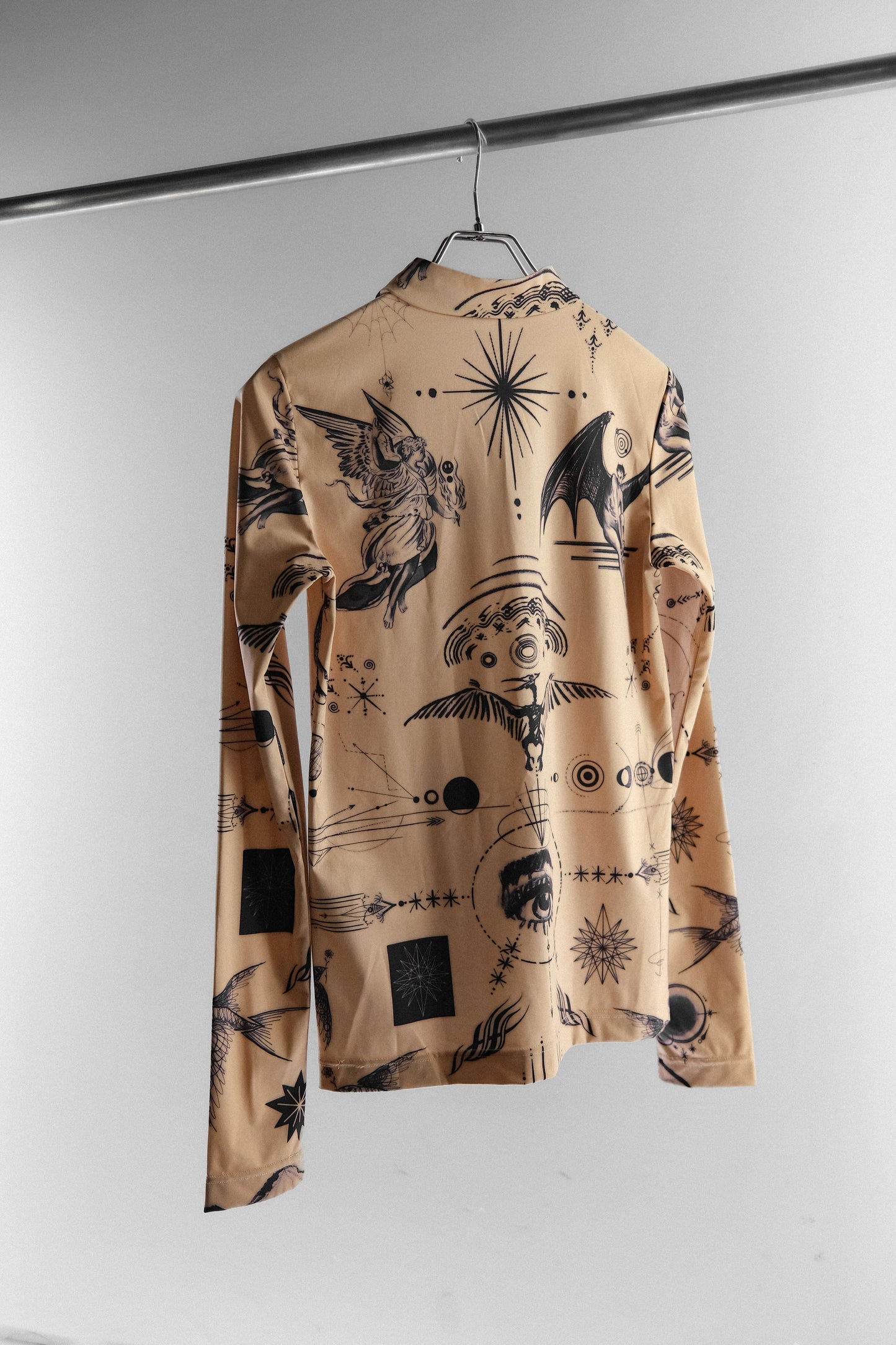 Jean Paul Gaultier x Sacai F/W2021 - Dr. Woo Tattoo Printed Top