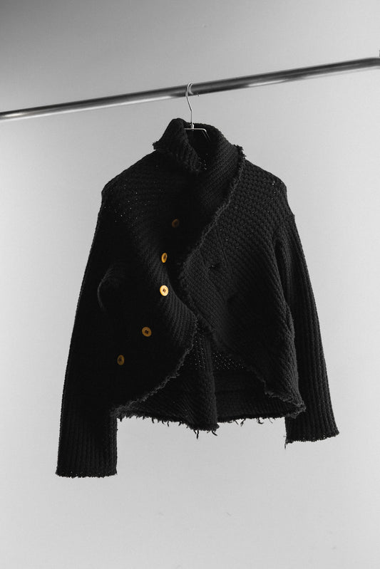 COMME des GARÇONS F/W2002 “Free Knitting” - Twist Wool Cardigan
