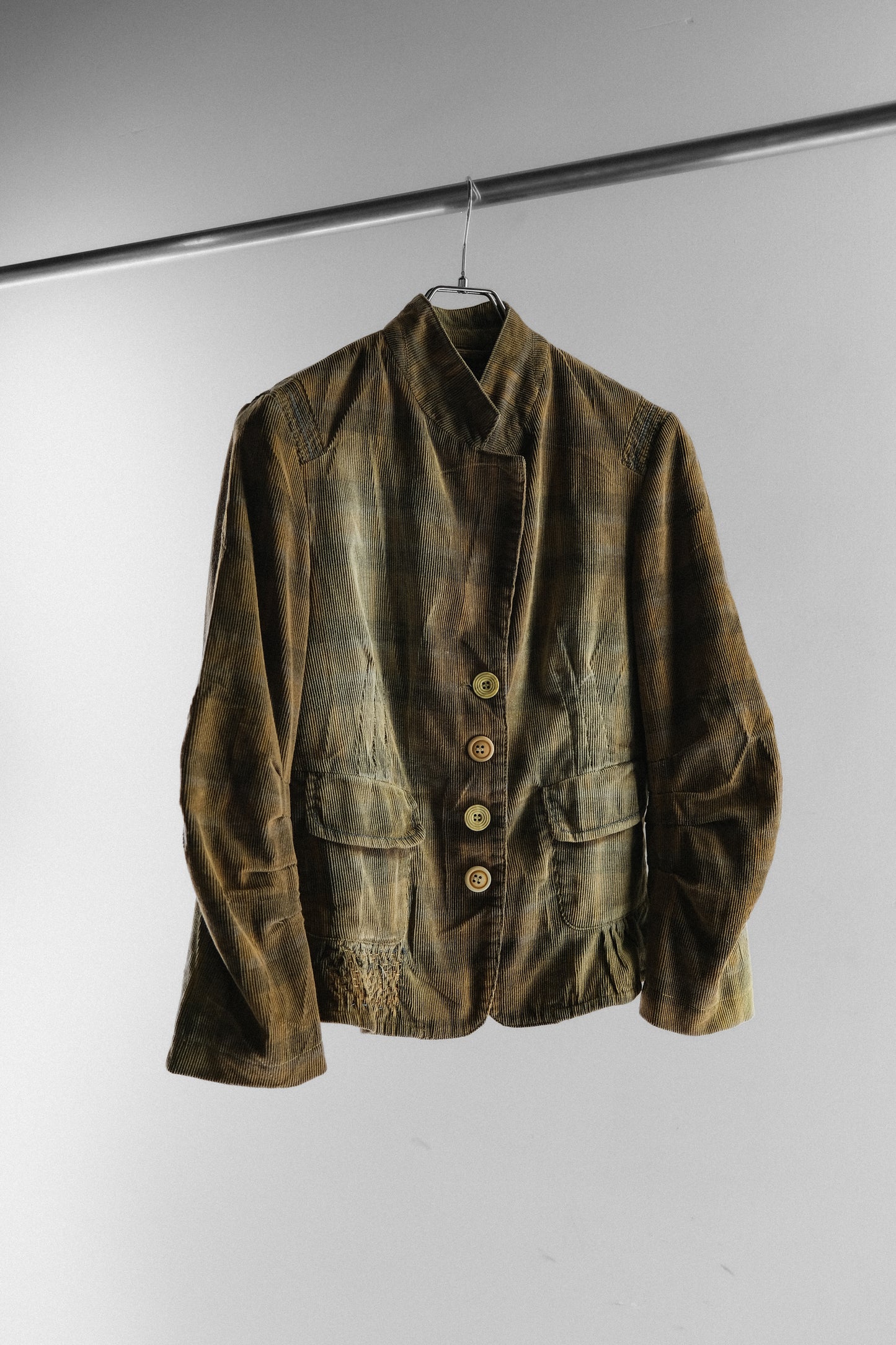 Marithé + François Girbaud 2000s - Velvet Pleated Blazer