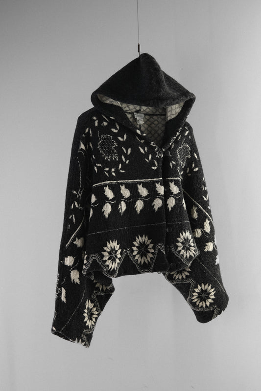 Marithé + François Girbaud 1980s - Dolman Sleeve Hooded Sweater