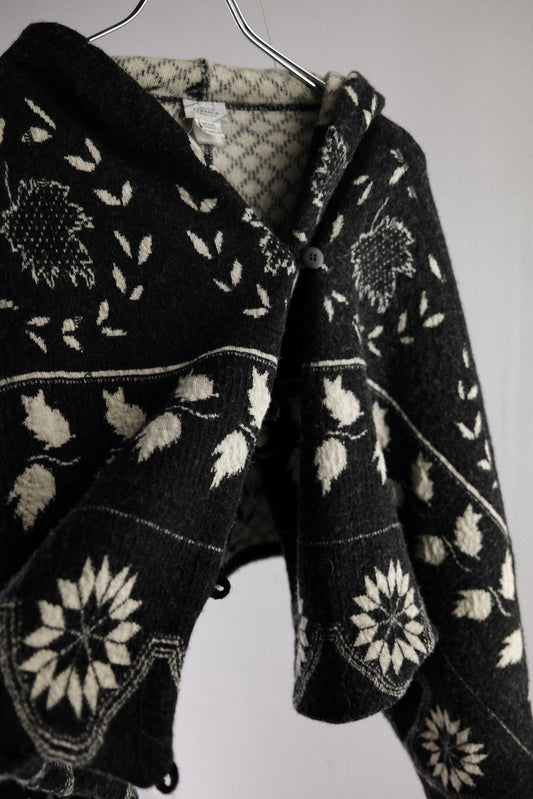 Marithé + François Girbaud 1980s - Dolman Sleeve Hooded Sweater