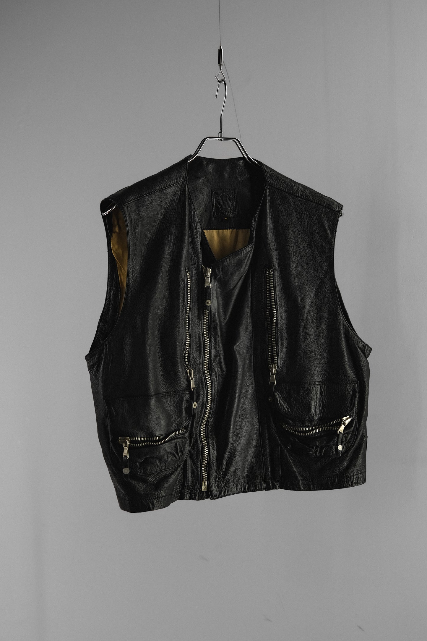 GARAGE 1980-1990s - Multi-zip Leather Vest