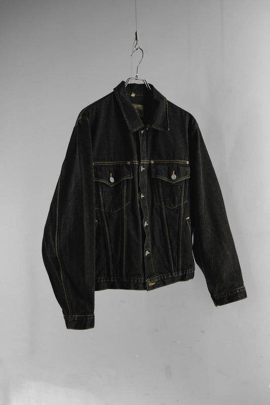 Armani Jeans 1990s - Denim Trucker Jacket Made imn USA