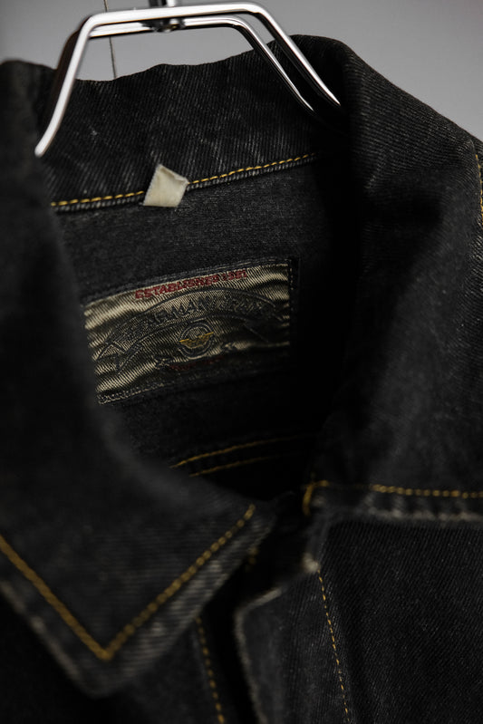 Armani Jeans 1990s - Denim Trucker Jacket Made imn USA