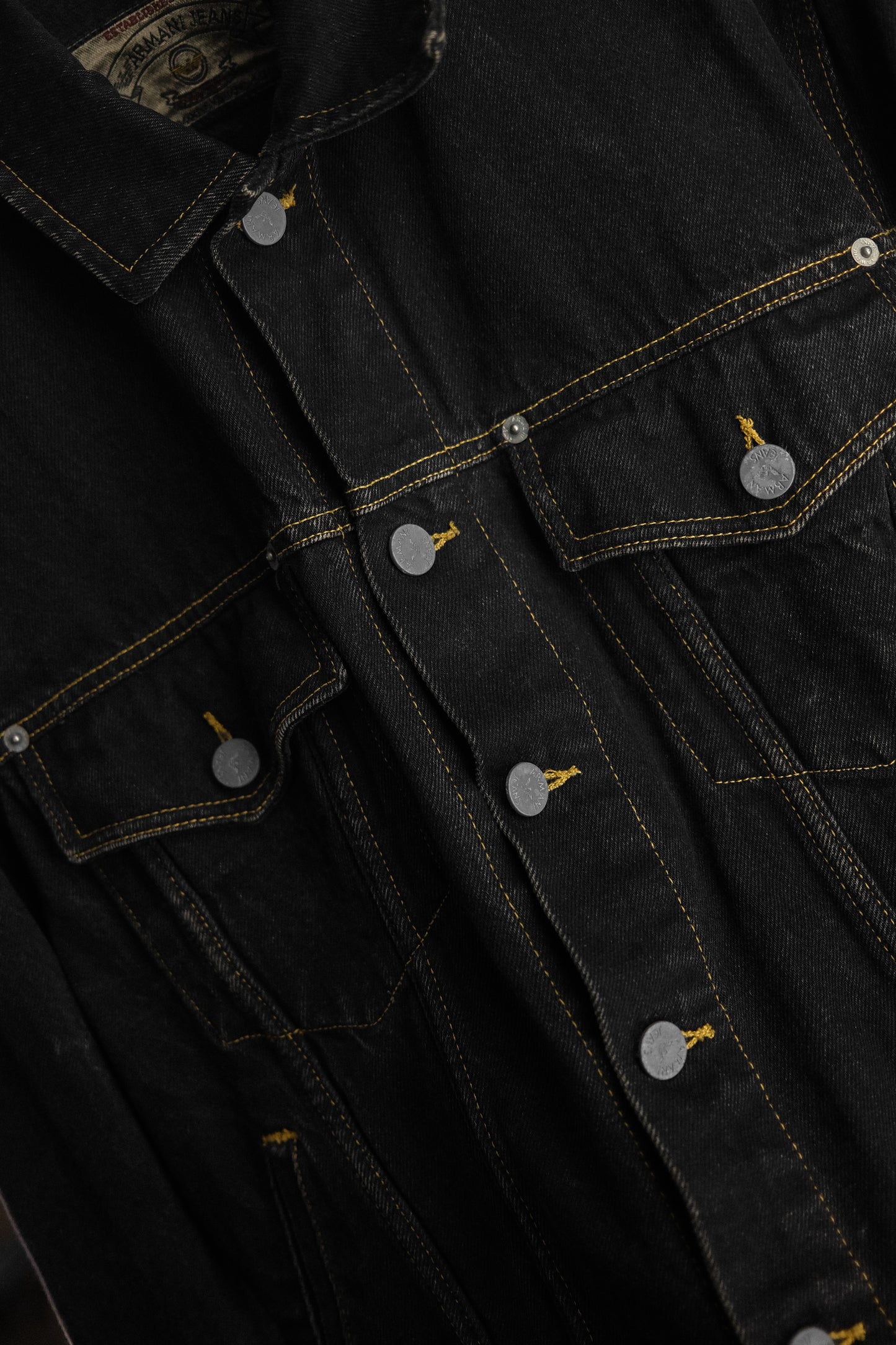 Armani Jeans 1990s - Denim Trucker Jacket Made imn USA