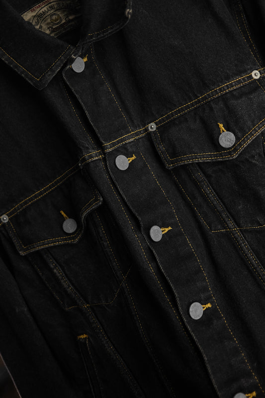 Armani Jeans 1990s - Denim Trucker Jacket Made imn USA