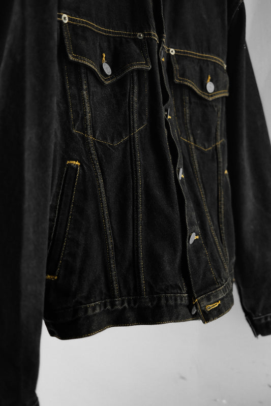 Armani Jeans 1990s - Denim Trucker Jacket Made imn USA