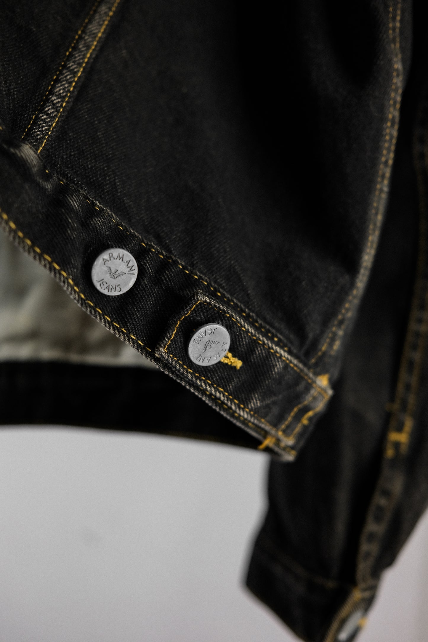 Armani Jeans 1990s - Denim Trucker Jacket Made imn USA