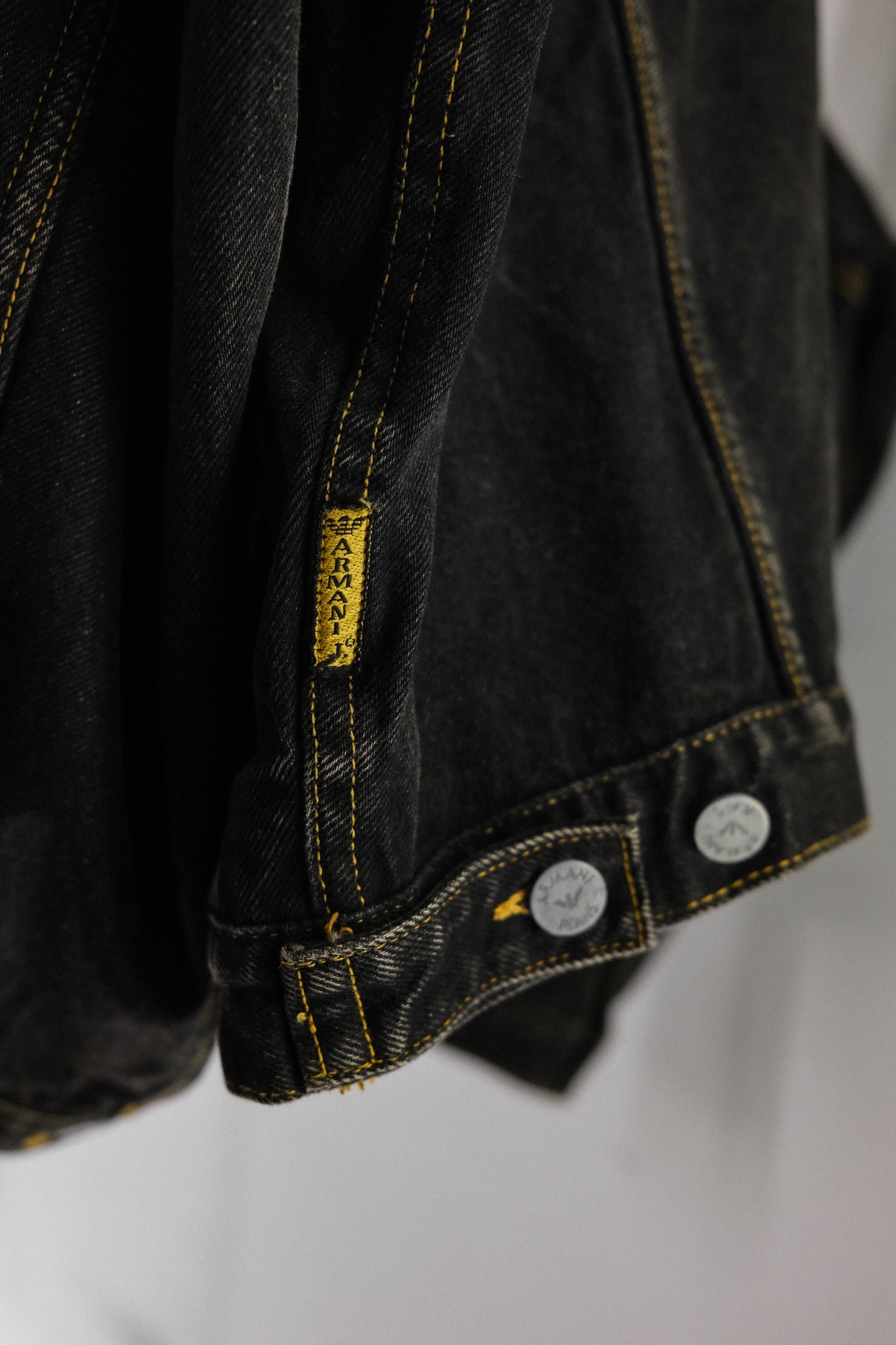 Armani Jeans 1990s - Denim Trucker Jacket Made imn USA