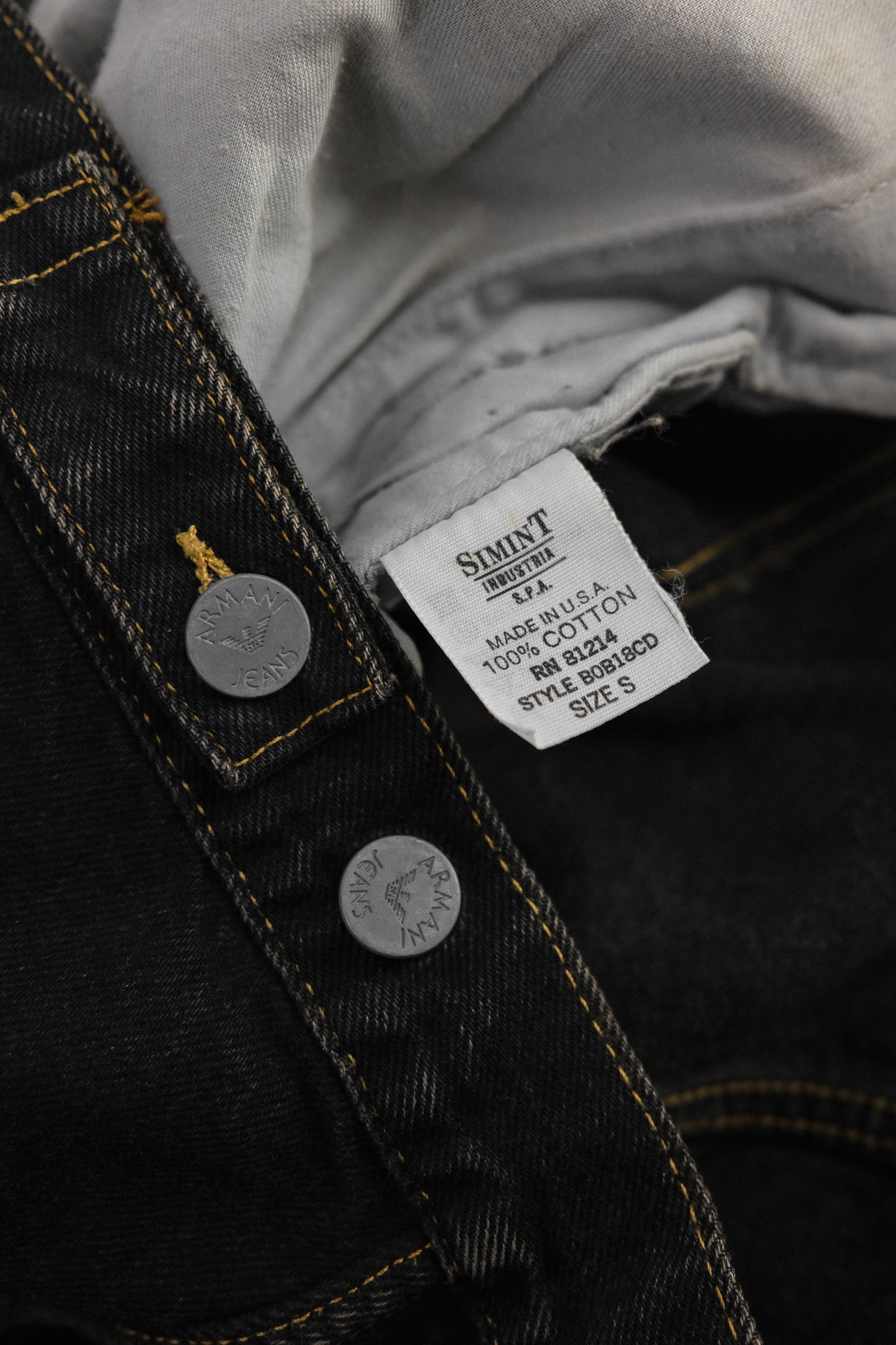 Armani Jeans 1990s - Denim Trucker Jacket Made imn USA