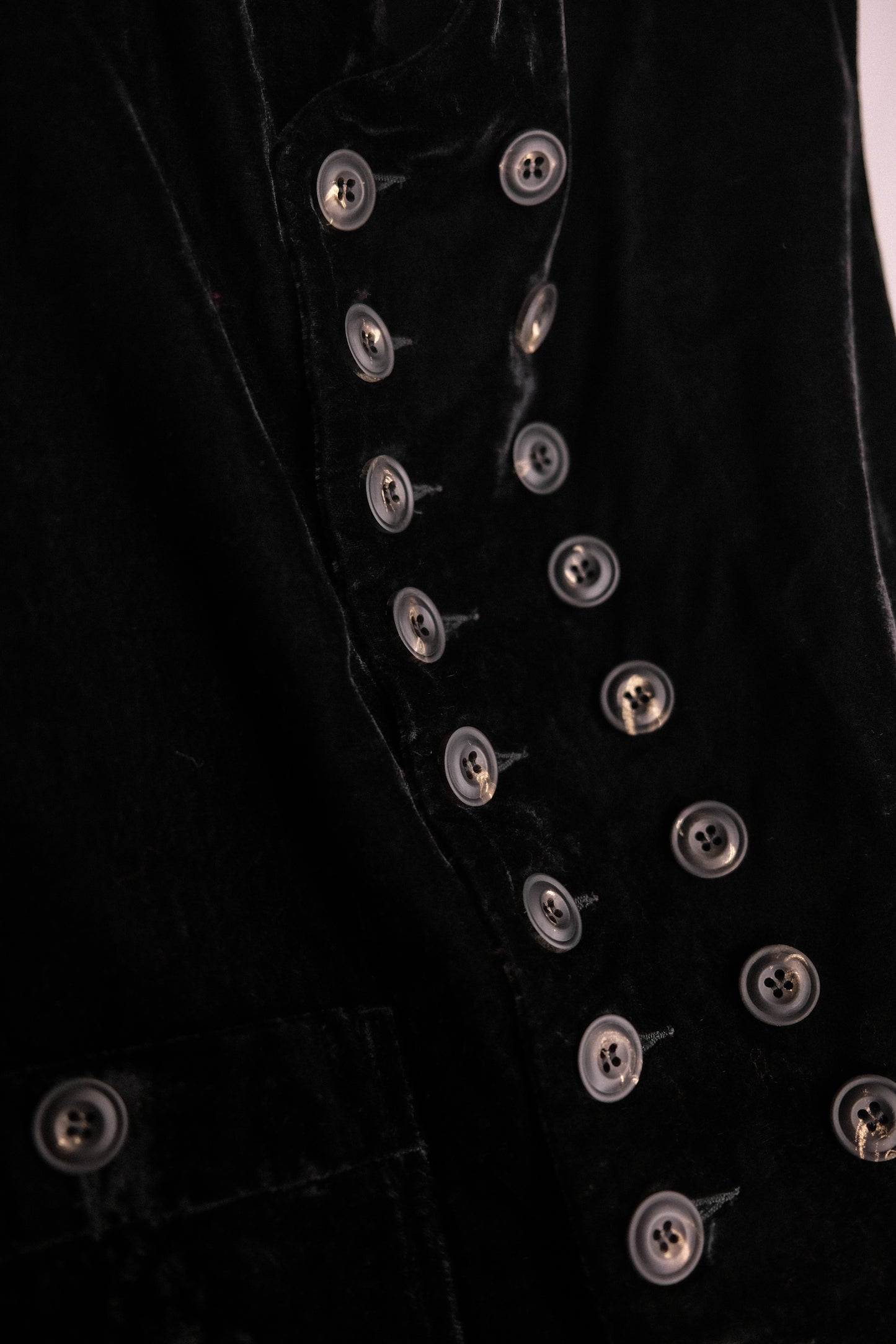 John Alexander Skelton F/W2022 - Velvet Double Breasted Waistcoat