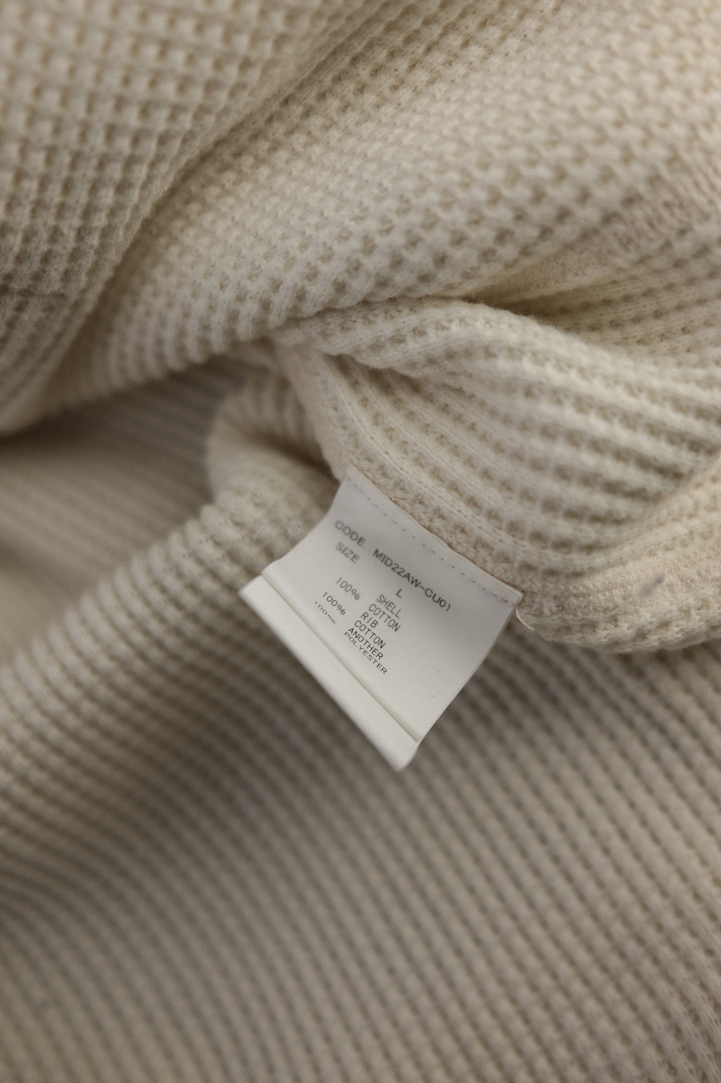Midorikawa F/W2022 - Crewneck Thermal Cardigan