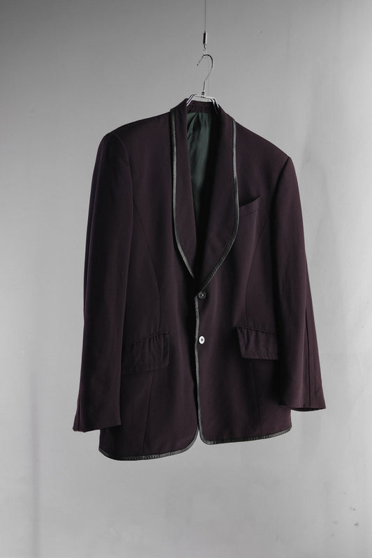 Thierry Mugler 1990s - Leather-Trimmed Shawl Collar Blazer