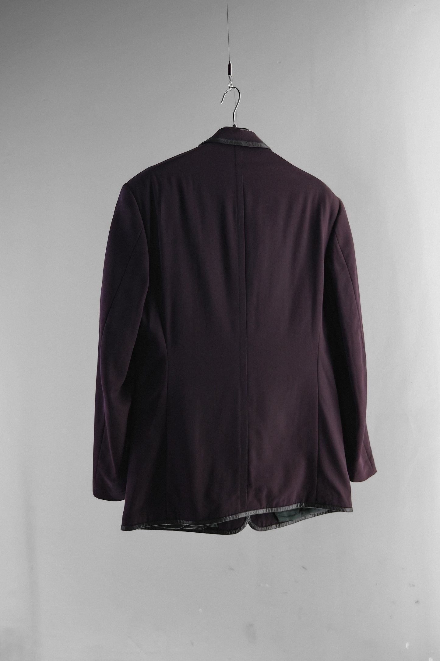Thierry Mugler 1990s - Leather-Trimmed Shawl Collar Blazer