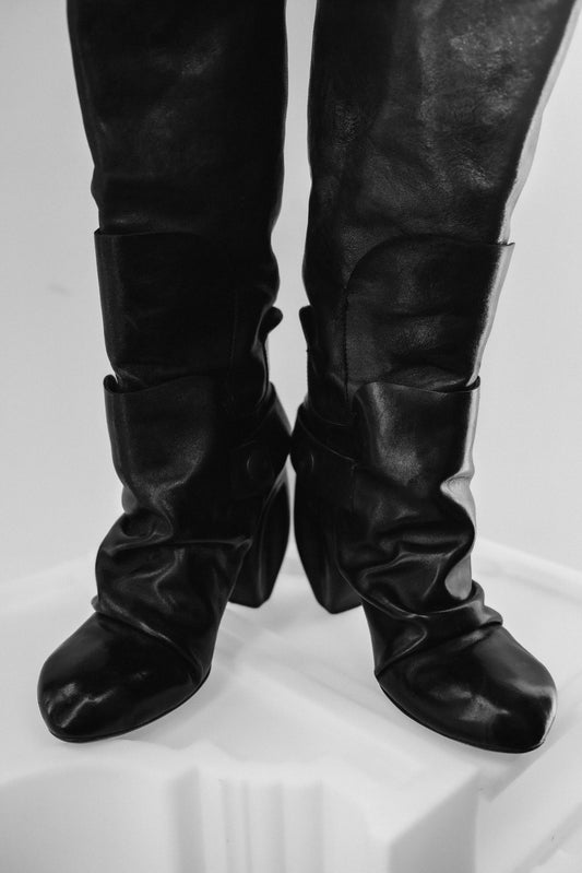 Marsell - High Leather Boots with Socks