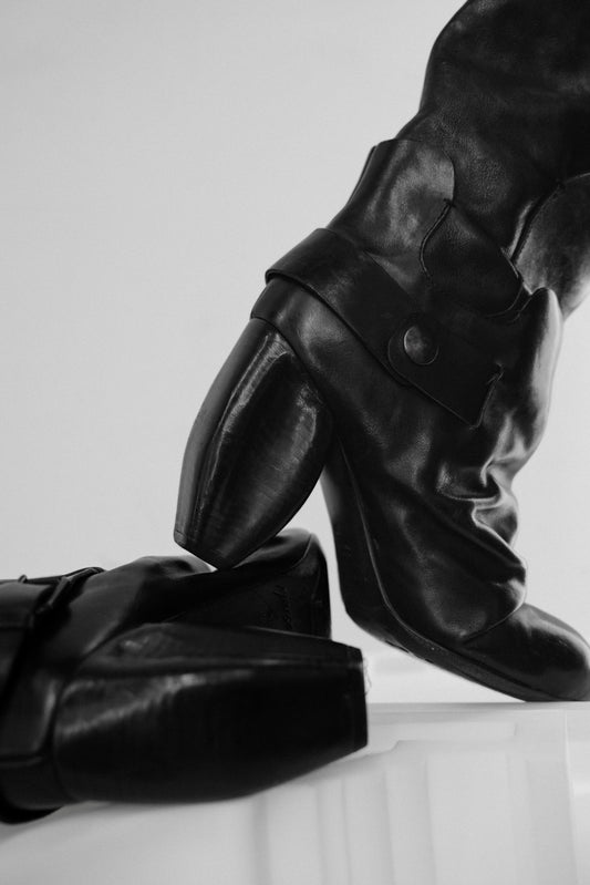 Marsell - High Leather Boots with Socks
