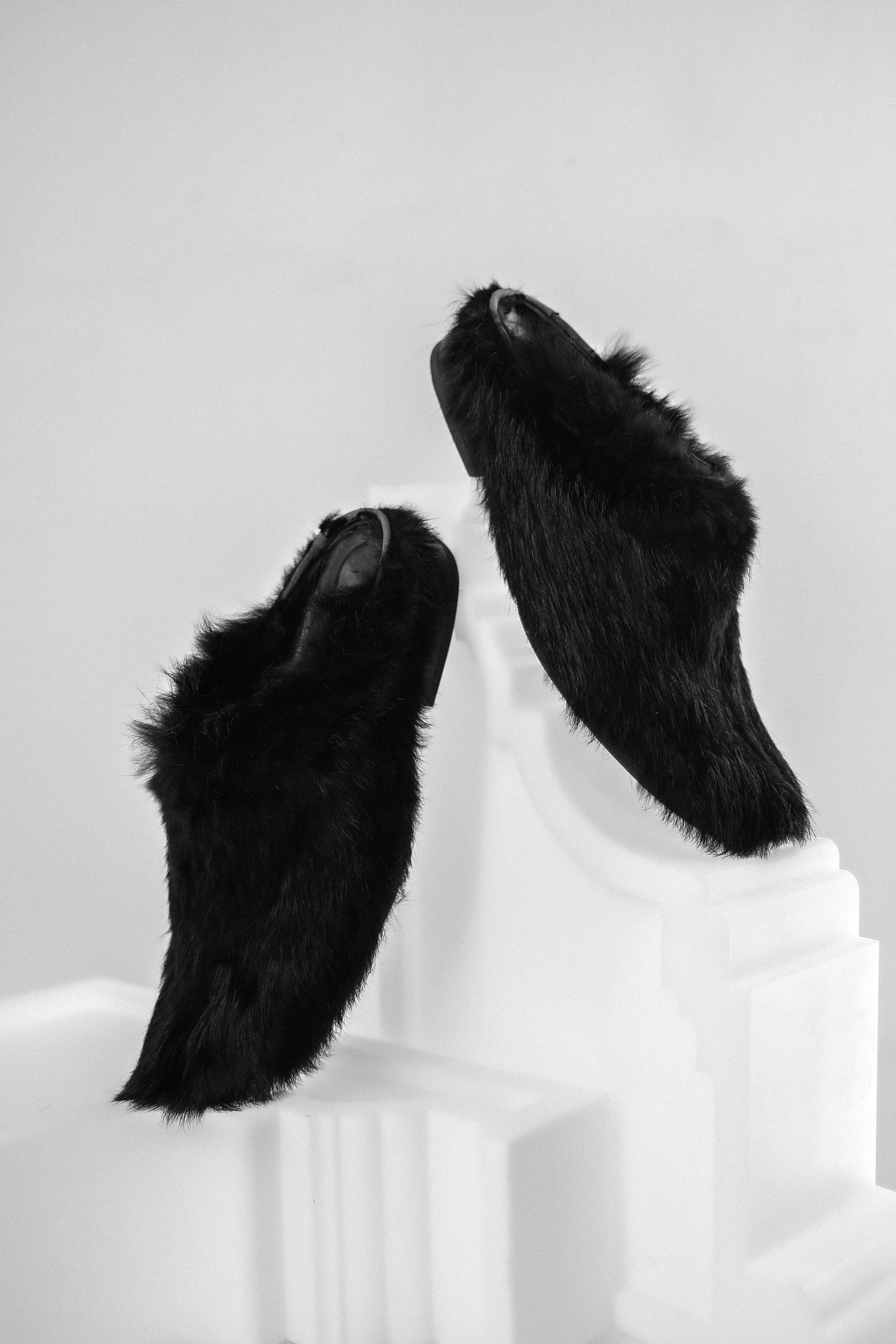Yohji Yamamoto F/W2000 - Faux Fur Mules