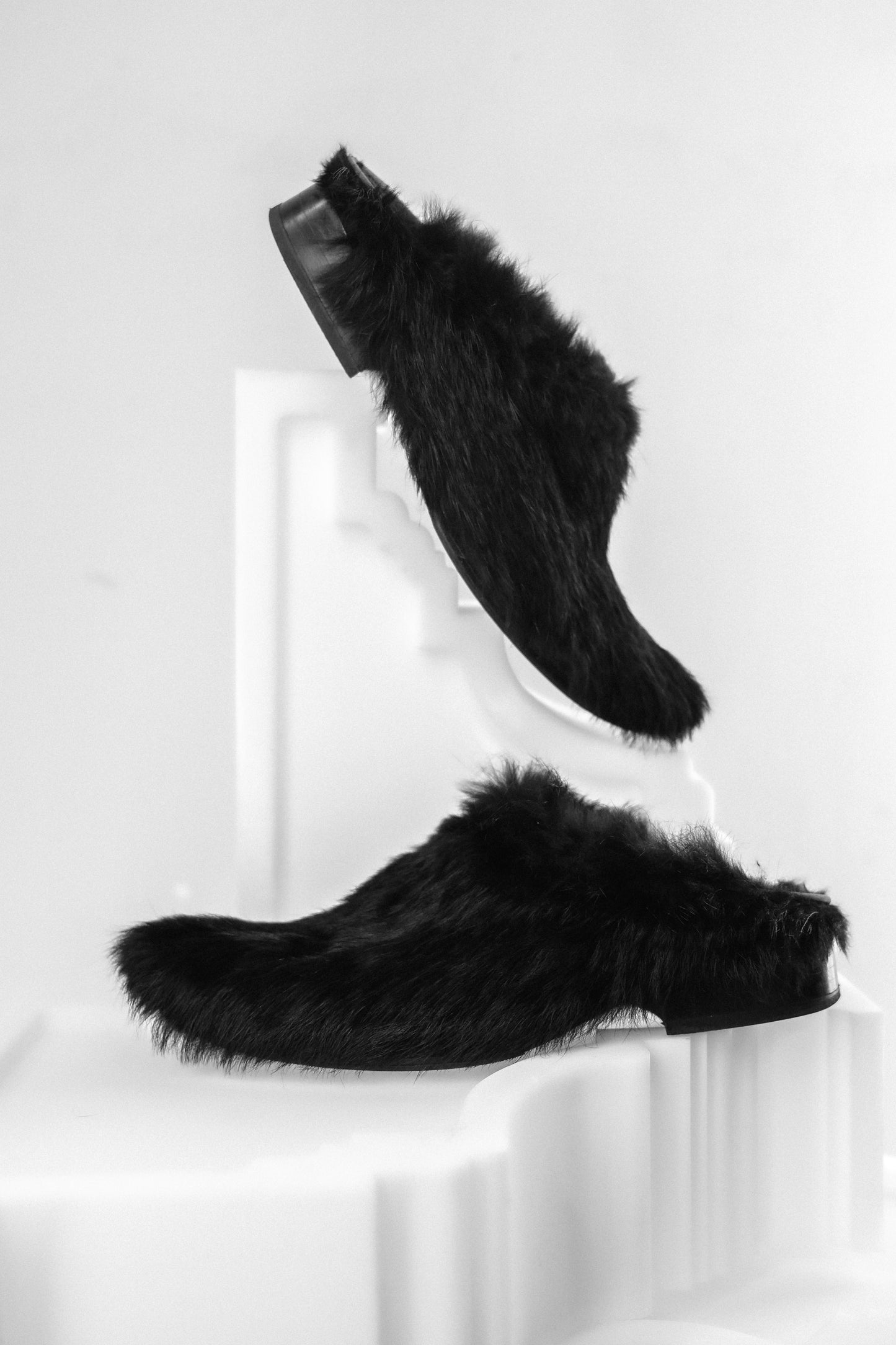 Yohji Yamamoto F/W2000 - Faux Fur Mules