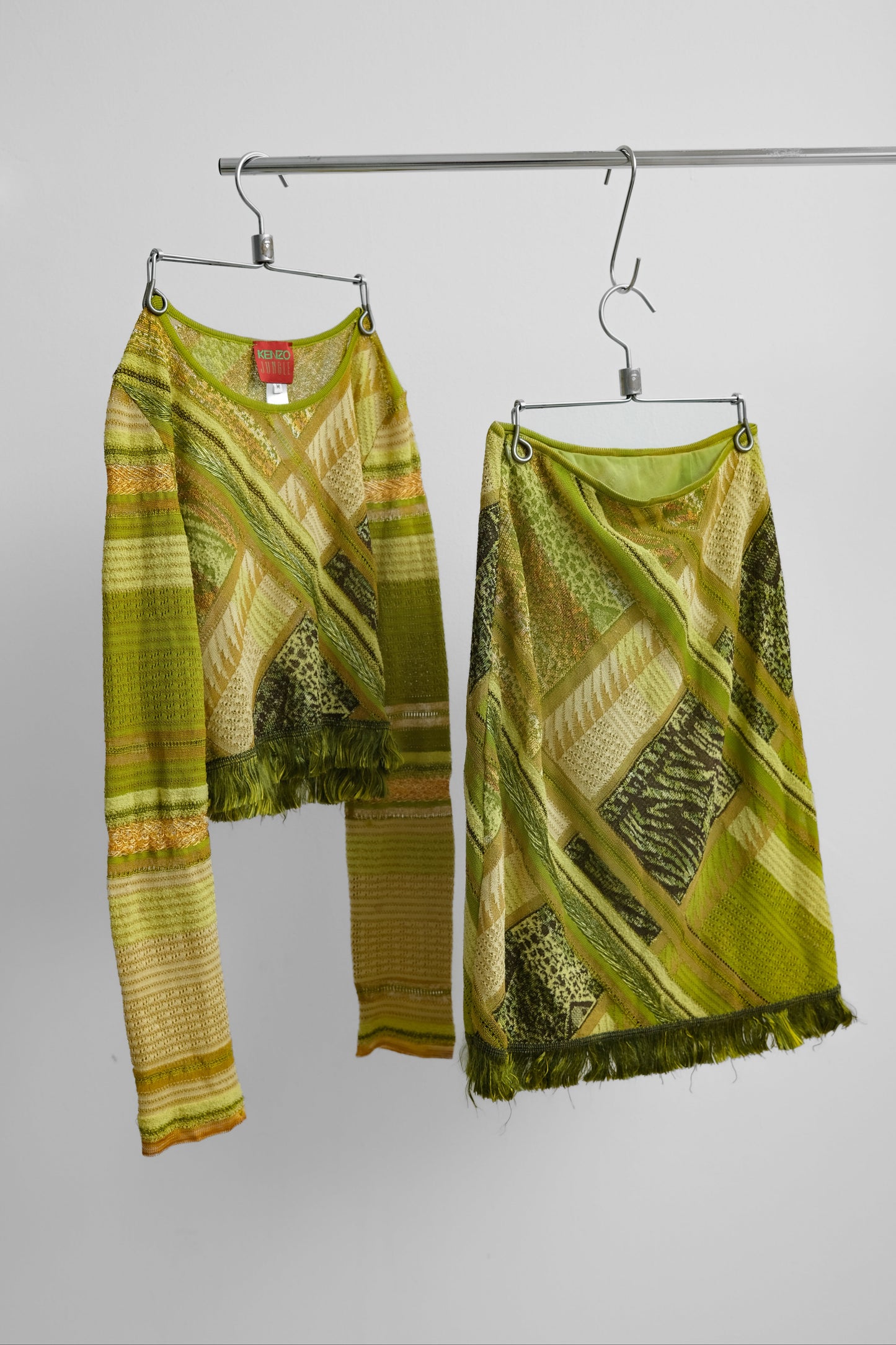 KENZO JUNGLE 1990s - Knit Set (Top & Skirt)