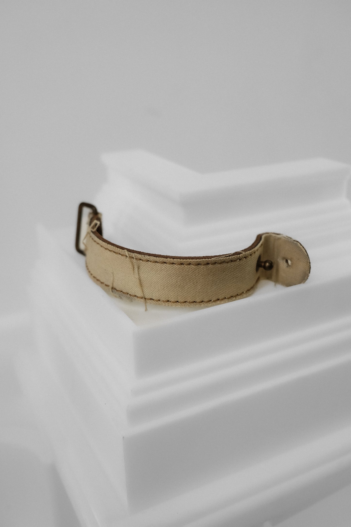 Martin Margiela ⑩ S/S2003 - Bleached Denim Leather Bracelet