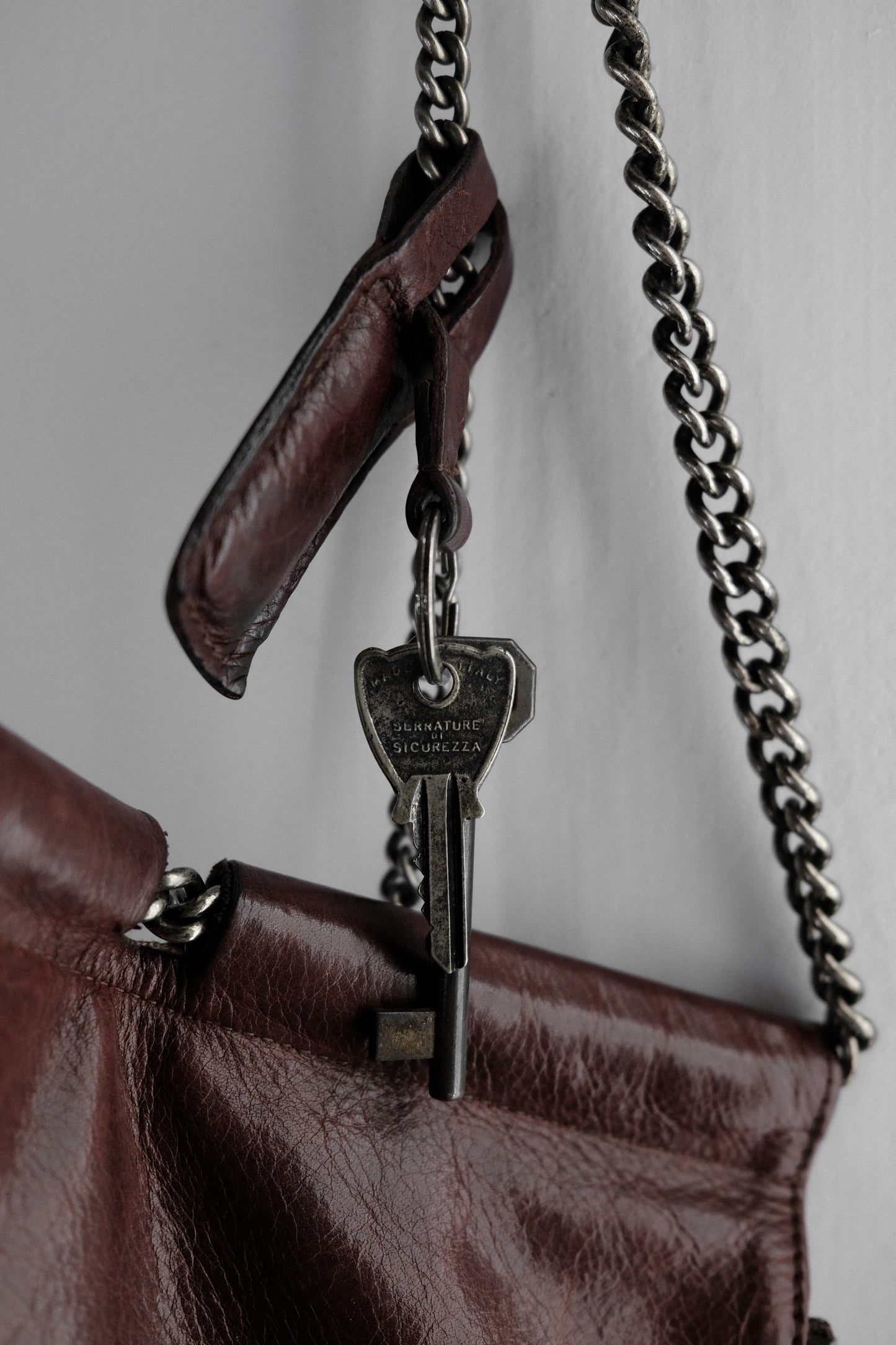 Dries Van Noten 1990-2000s - Key Chain Leather Shoulder Bag