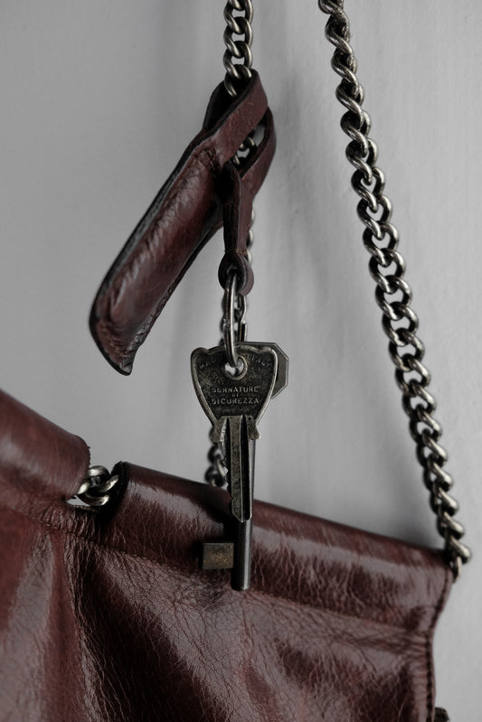 Dries Van Noten 1990-2000s - Key Chain Leather Shoulder Bag