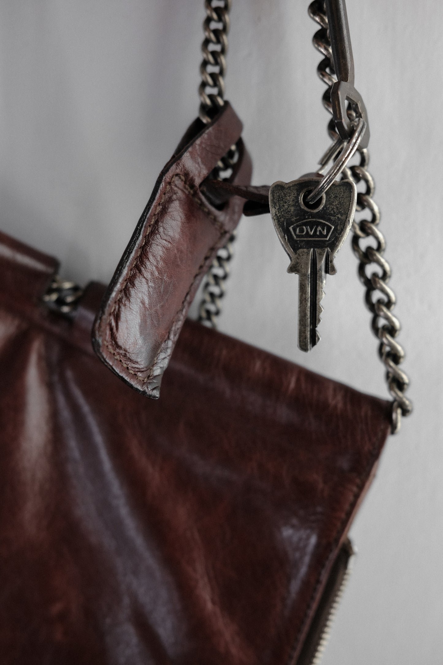 Dries Van Noten 1990-2000s - Key Chain Leather Shoulder Bag