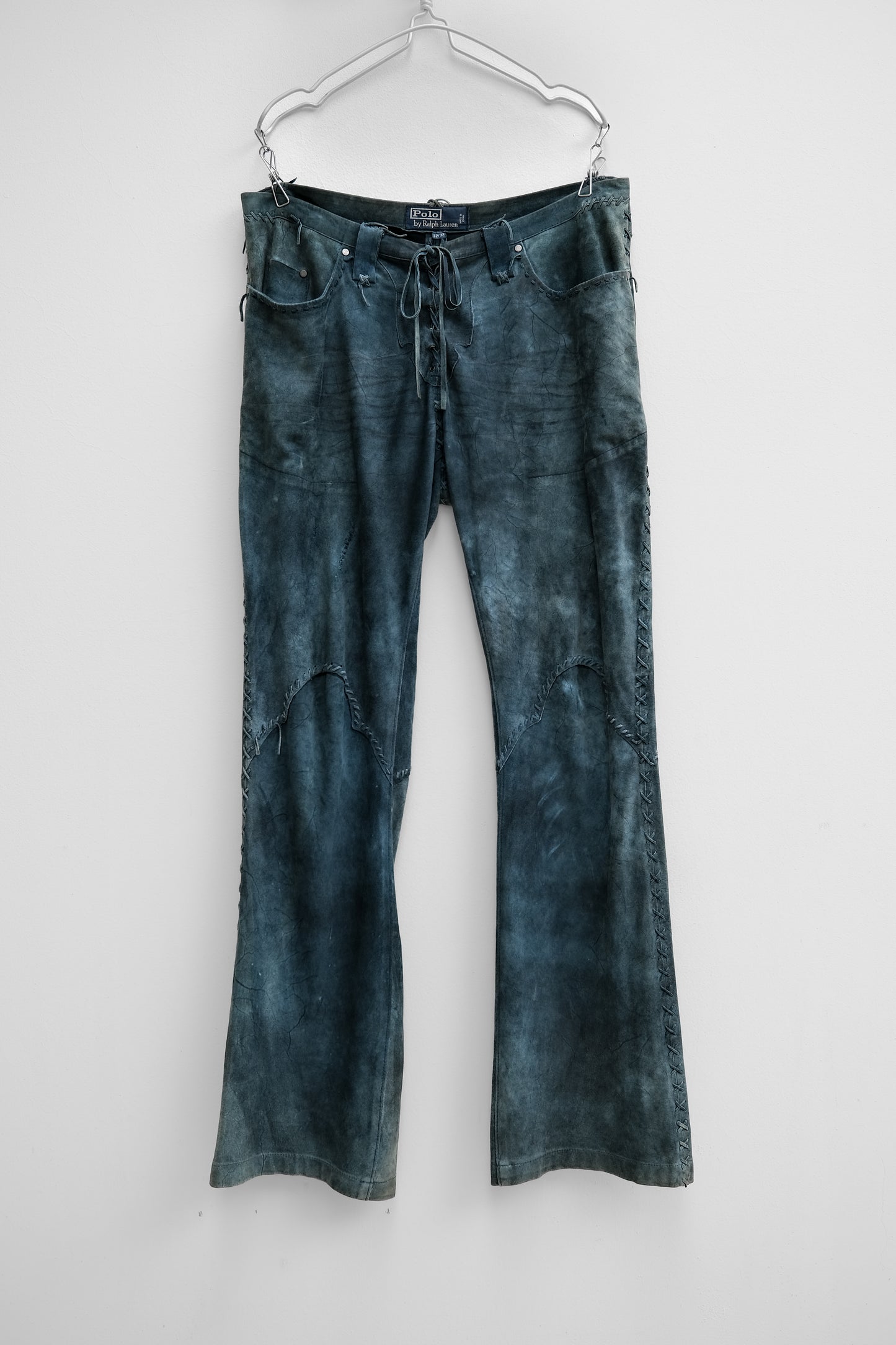 Polo Ralph Lauren 1990-2000s - Suede Leather Western Bootcut Pants