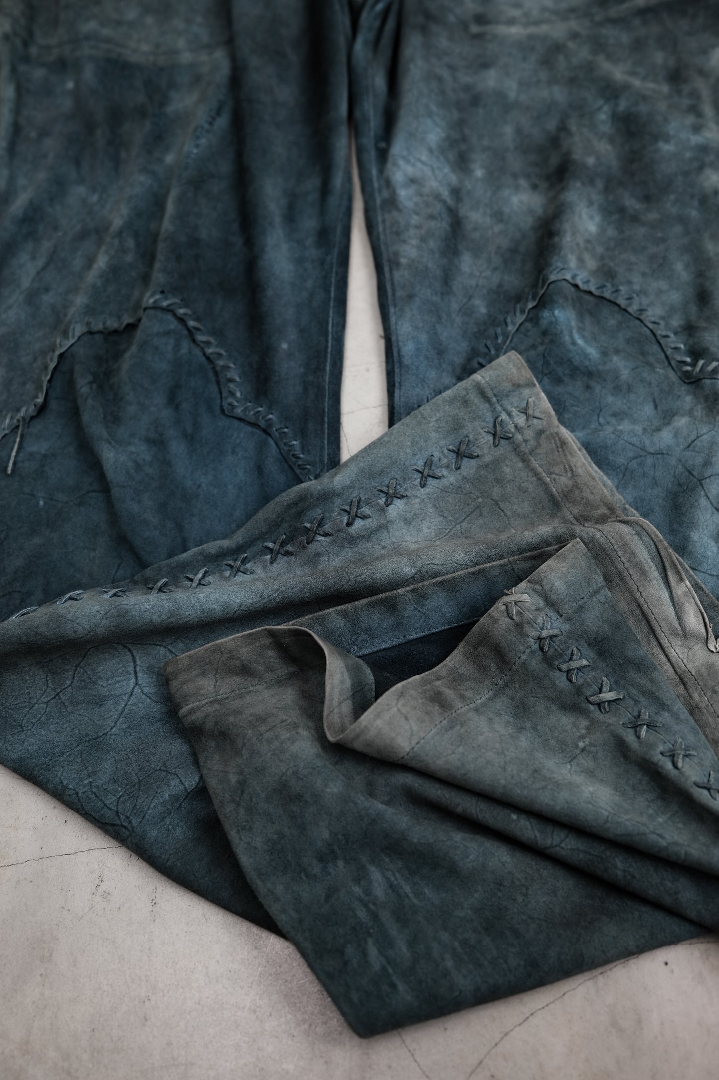 Polo Ralph Lauren 1990-2000s - Suede Leather Western Bootcut Pants