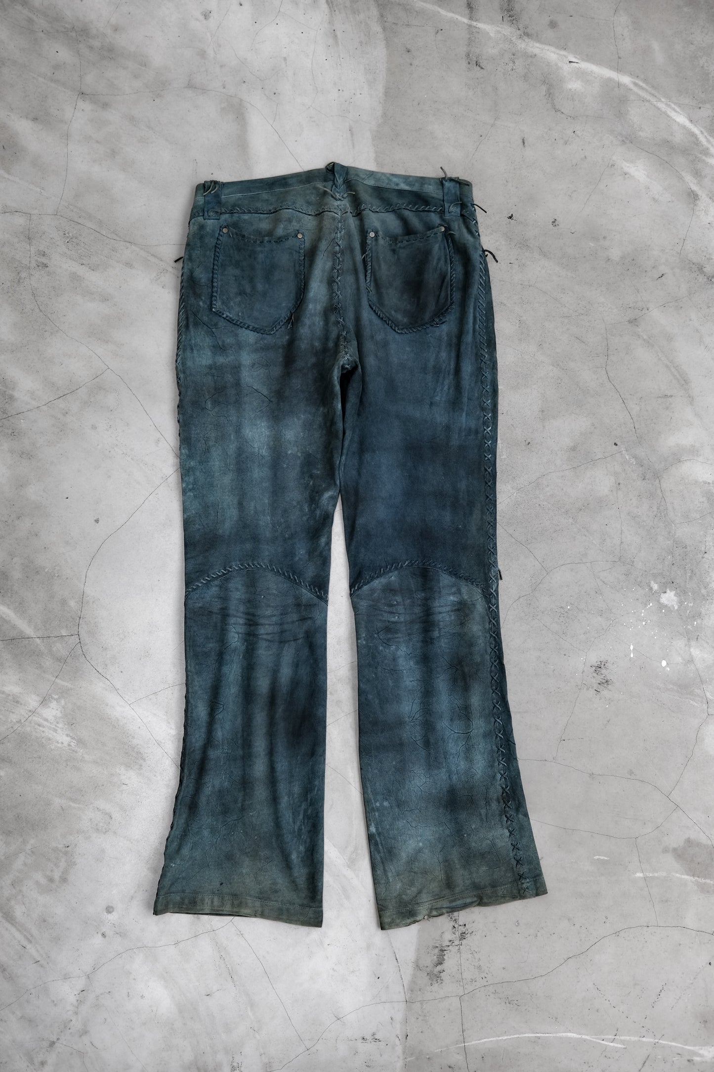 Polo Ralph Lauren 1990-2000s - Suede Leather Western Bootcut Pants