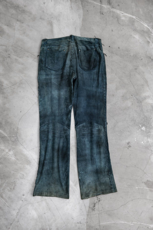 Polo Ralph Lauren 1990-2000s - Suede Leather Western Bootcut Pants