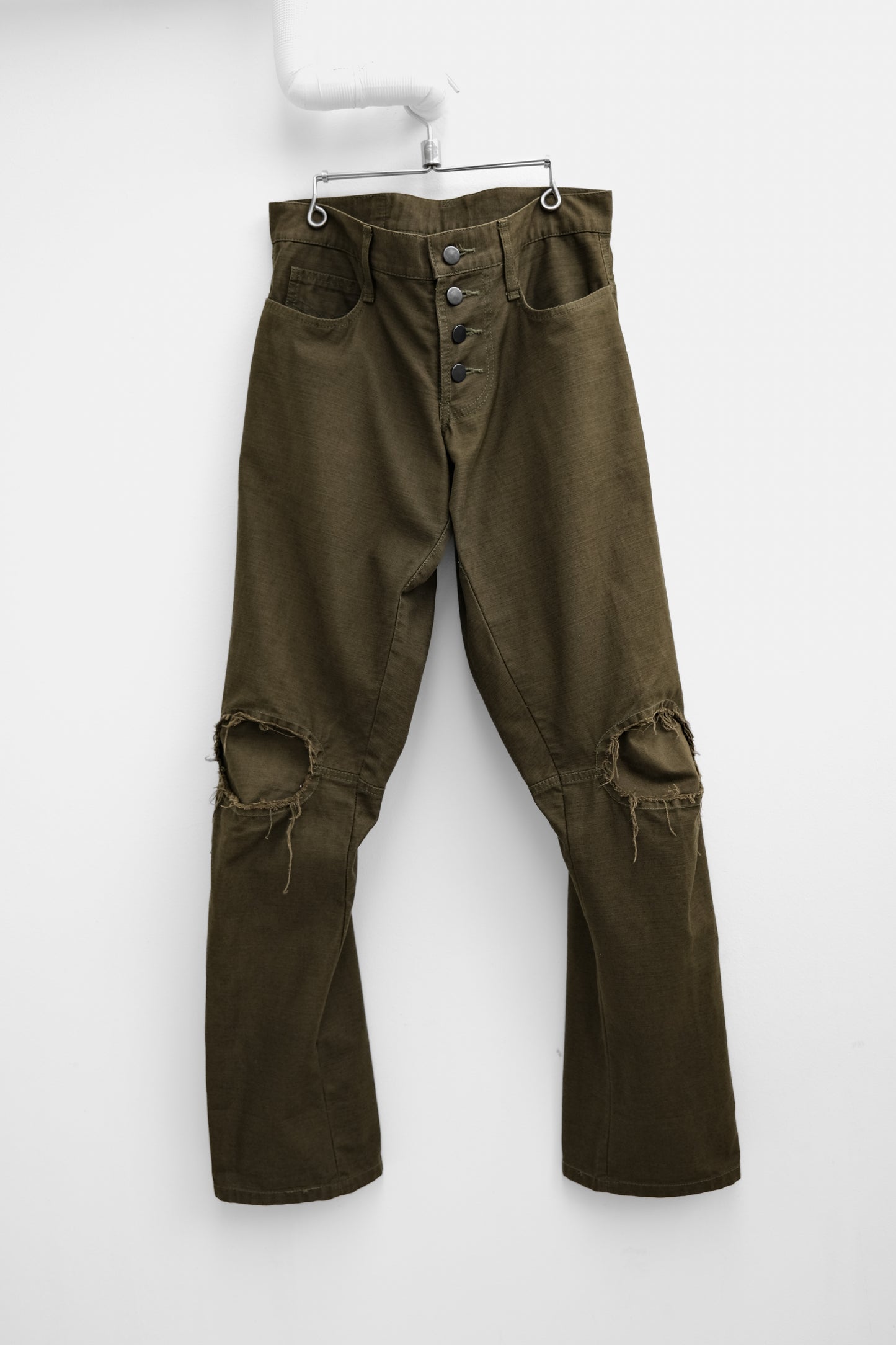 Christopher Nemeth Circa 2010s - 3D-Cut Distressed Knee Pants