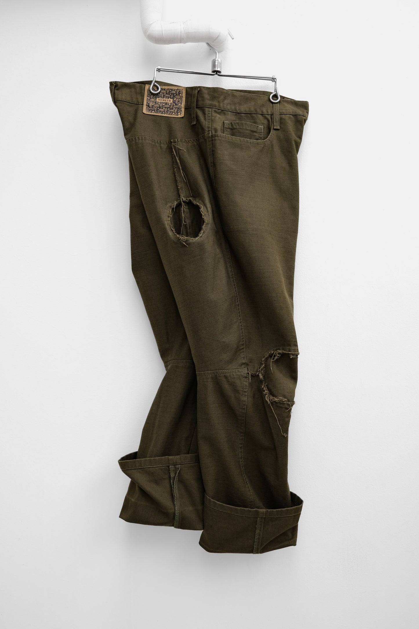 Christopher Nemeth Circa 2010s - 3D-Cut Distressed Knee Pants