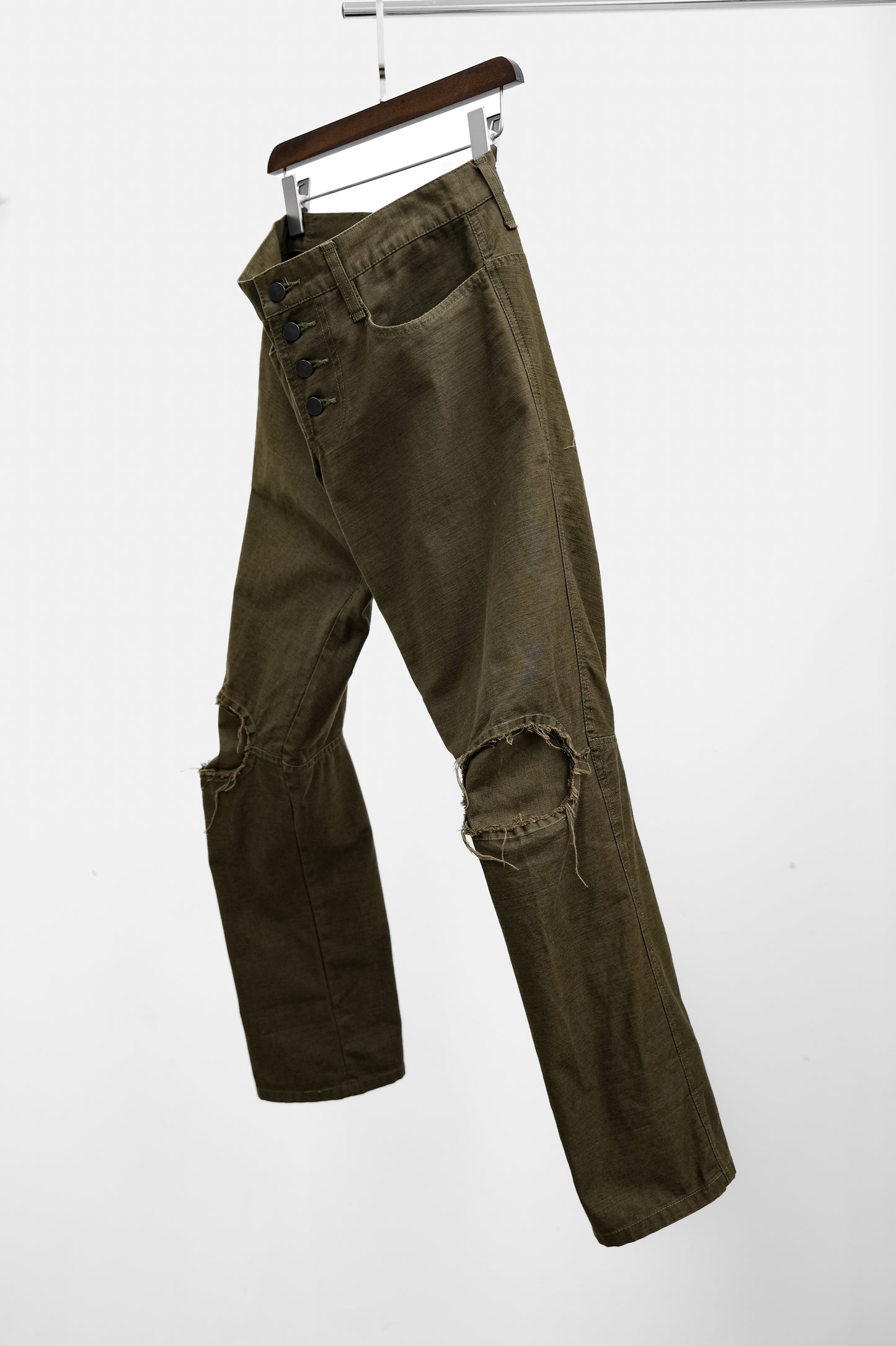 Christopher Nemeth Circa 2010s - 3D-Cut Distressed Knee Pants