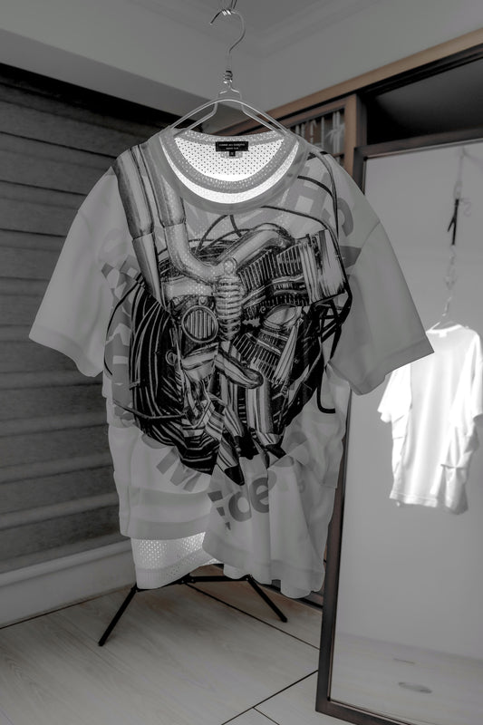 COMME des GARÇONS HOMME PLUS S/S2021 “Metal Outlaw” - Layered Printed Tee