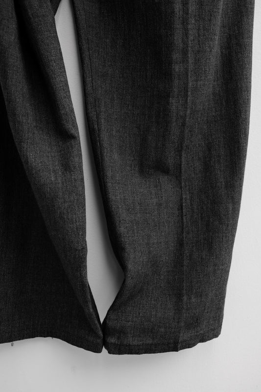 CALUGI E GIANNELLI 1980-1990s - Salt & Pepper Tuck Trousers