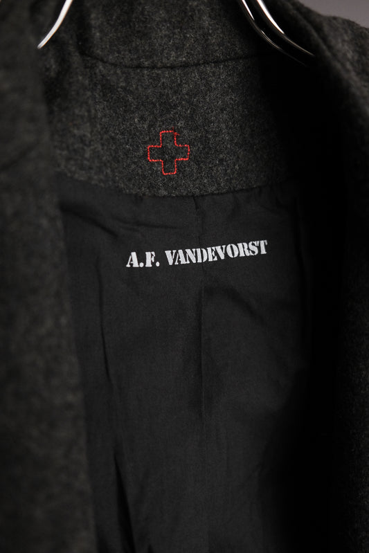 A.F. VANDEVORST F/W2011 - Asymmetric Wool Button-up Jacket