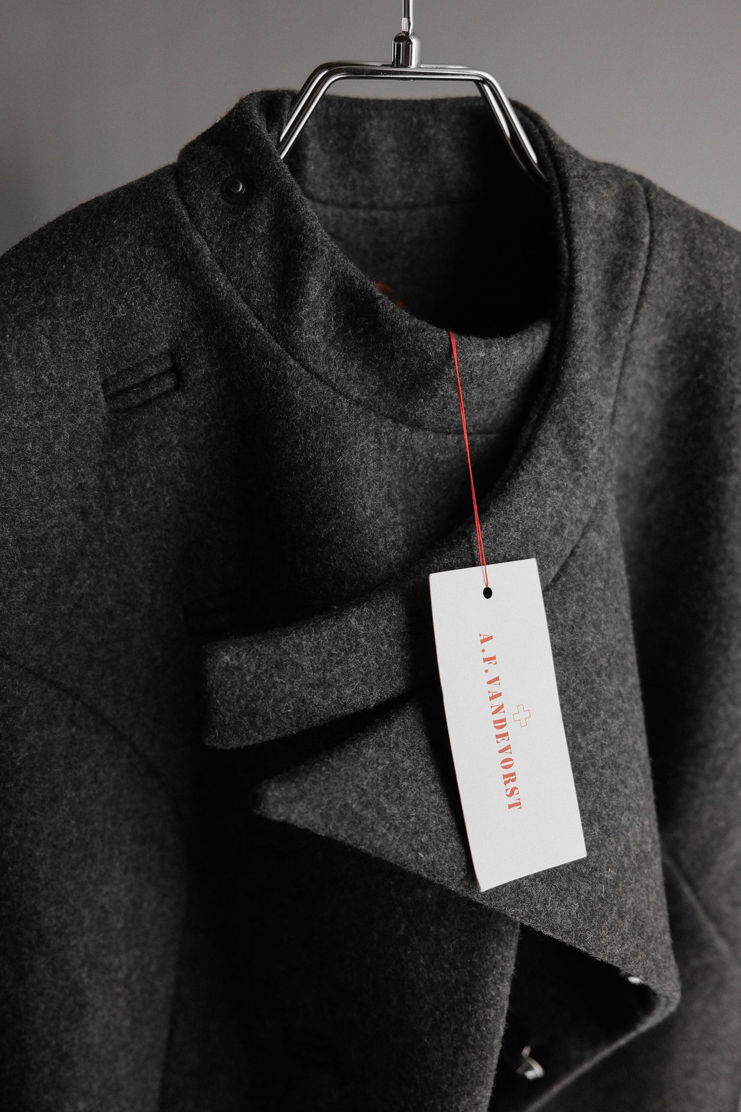 A.F. VANDEVORST F/W2011 - Asymmetric Wool Button-up Jacket