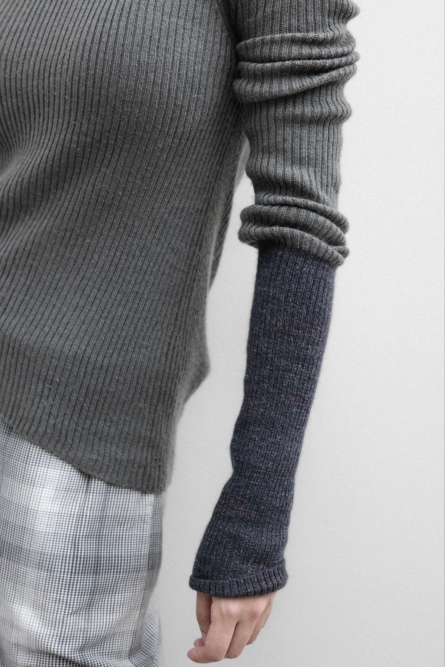 Y’s Yohji Yamamoto F/W2008 - 2-Tone Glove Sleeve Rib Knit