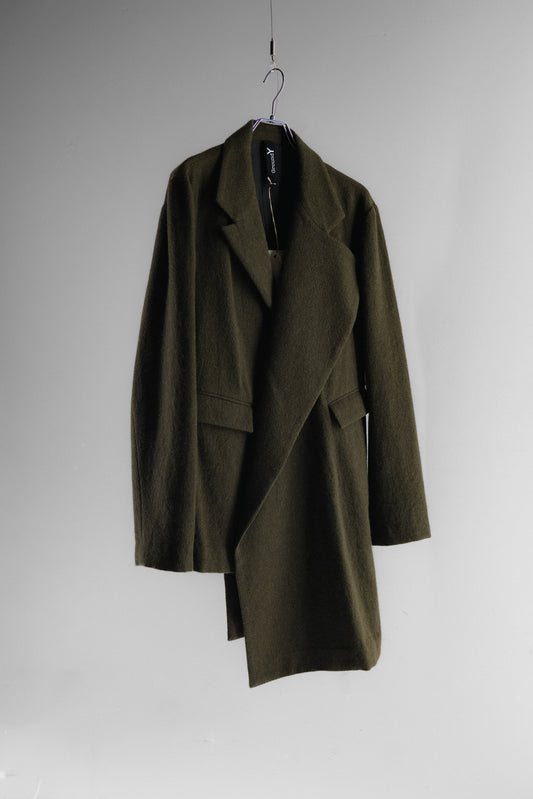 Ground Y Yohji Yamamoto F/W2018 - Wool Asymmetric jacket